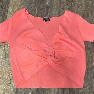 Timing Women's Coral Twist Crop Top